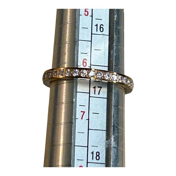 Titanium CZ Eternity Band Ring Size 6 - Picture 6 of 7
